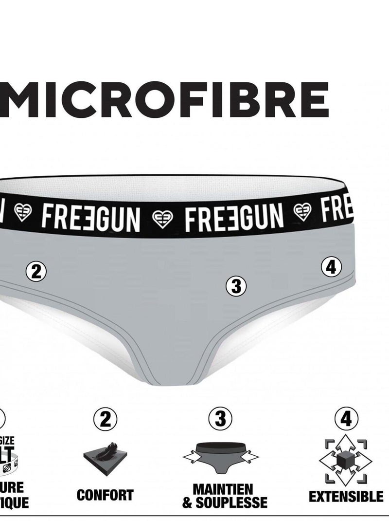 Verrassingspakket met 3 microfiber boxershorts voor meisjes Zwart - Kiabi