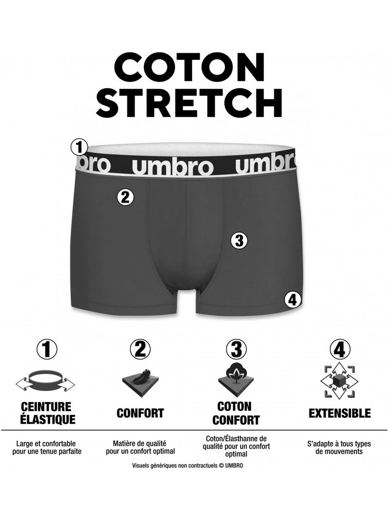 Verrassingspakket met 6 katoenen boxershorts voor heren Blauw - Kiabi