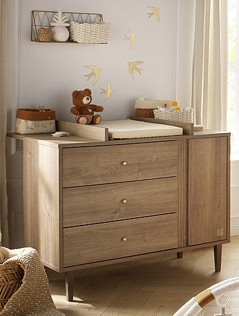 Verschoonblad voor commode met 3 lades