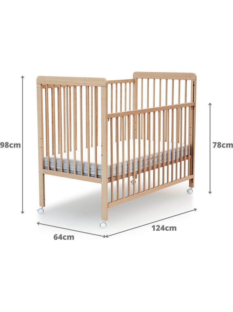 Verschuifbaar zijbed livo in hout Lichtbeige - Kiabi