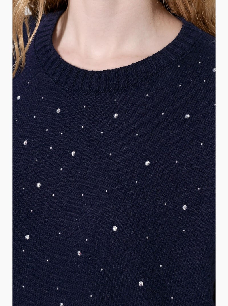Versierde trui hiccup Lagonblauw - Kiabi