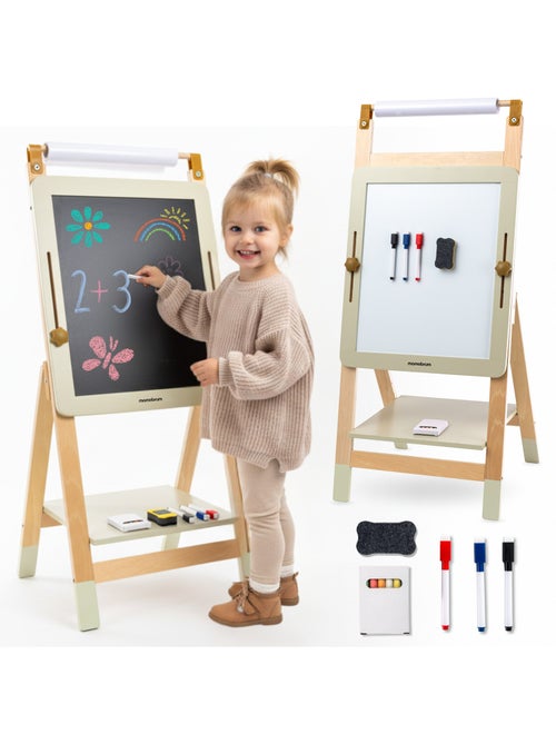 Verstelbaar 3-in-1 houten educatief ezelbord - Kiabi Verstelbaar 3-in-1 houten educatief ezelbord - Kiabi