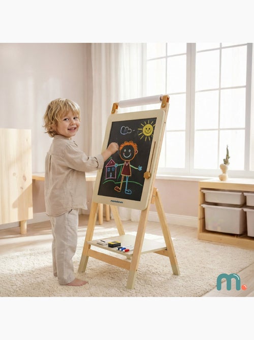 Verstelbaar 3-in-1 houten educatief ezelbord - Kiabi Verstelbaar 3-in-1 houten educatief ezelbord - Kiabi