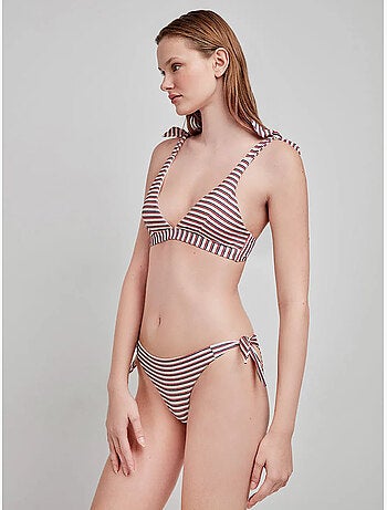 Verstelbare bikini slip gestreept patroon
