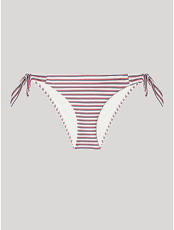 Verstelbare bikini slip gestreept patroon
