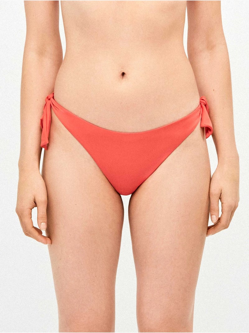 Verstelbare braziliaanse bikinislip Rood - Kiabi