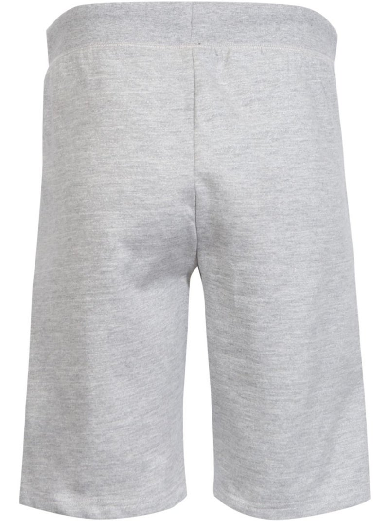 Verstelbare herenbermudashorts met ritszakken en logo 869101 Zilvergrijs - Kiabi