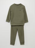 Verstelbare, tweedelige pyjama met ribbeltextuur - 2-delig GROEN - Kiabi