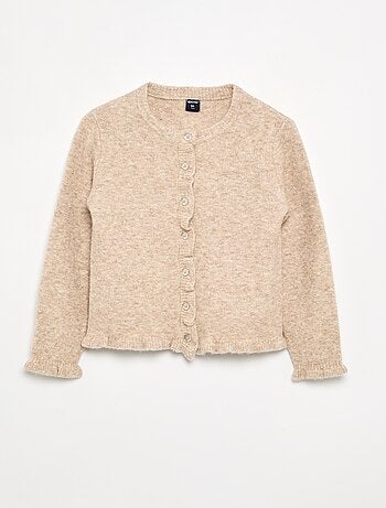 Vest met gerimpelde afwerkingen