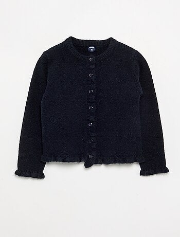 Vest met gerimpelde afwerkingen