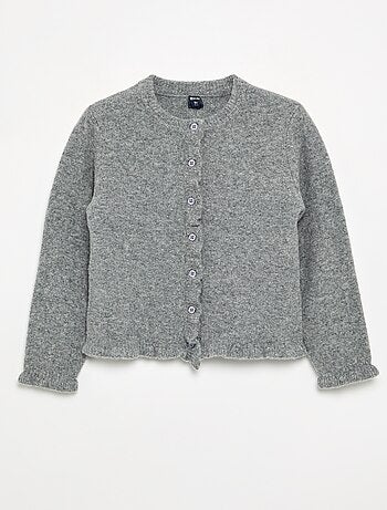 Vest met gerimpelde afwerkingen