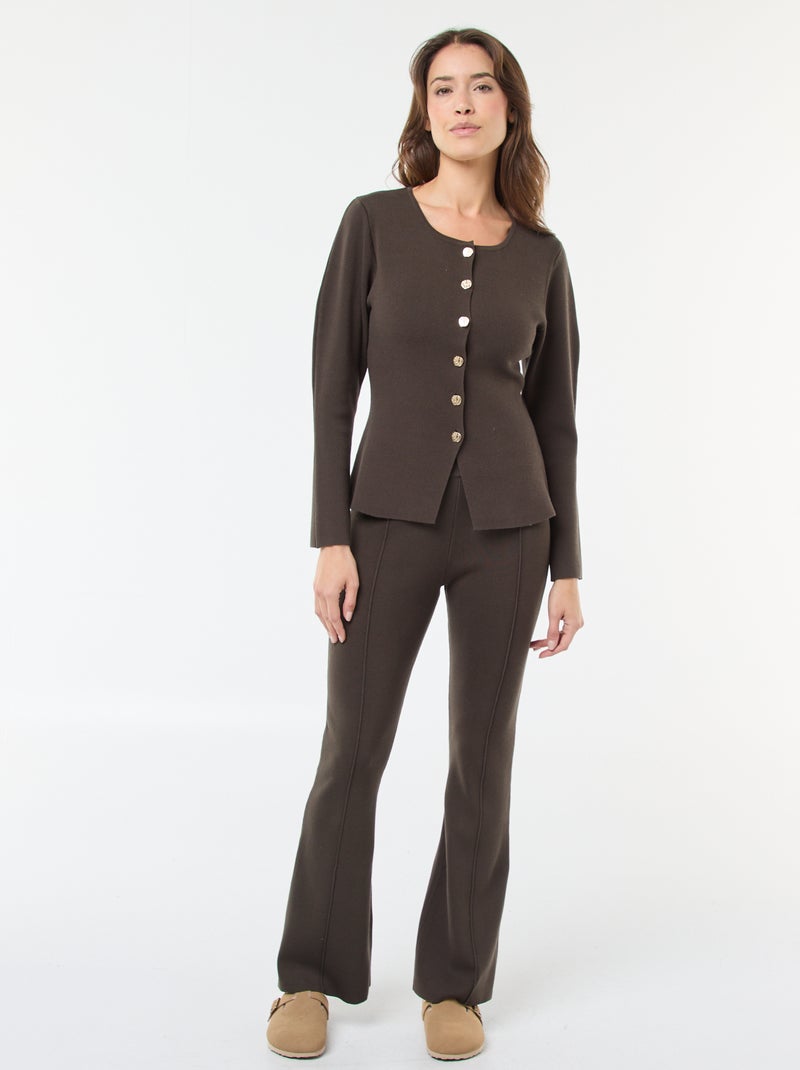 Vest met goudkleurige knopen zwart - Kiabi