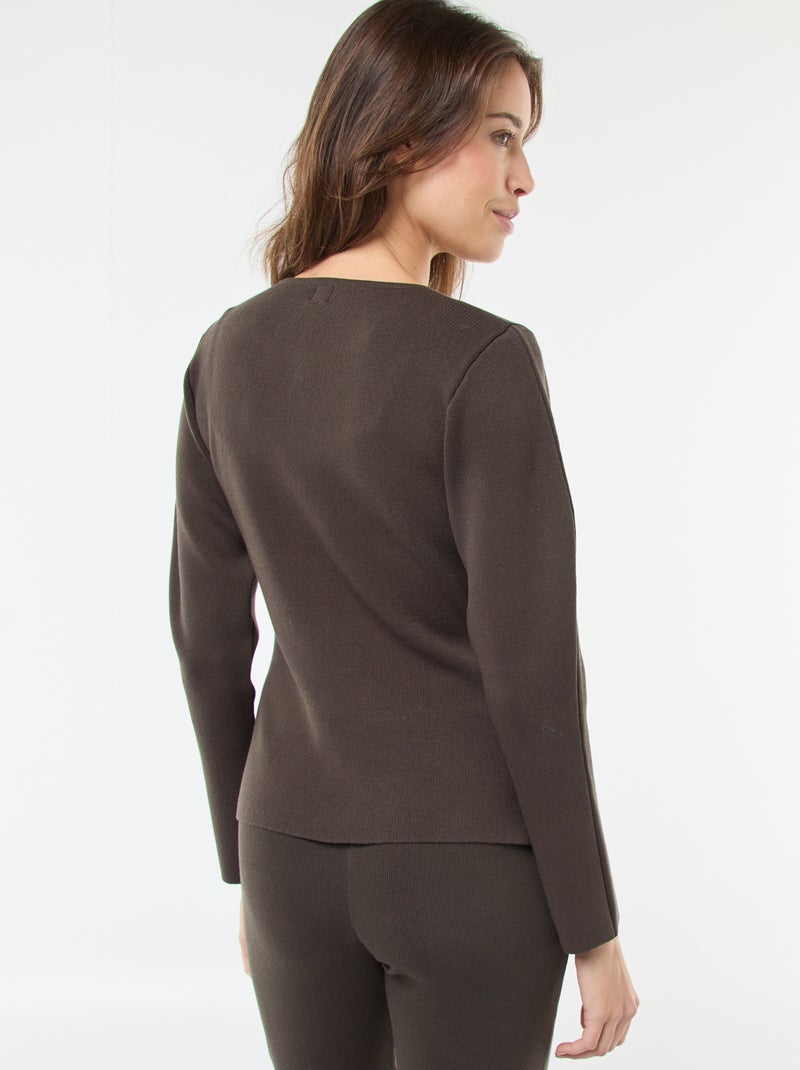Vest met goudkleurige knopen zwart - Kiabi