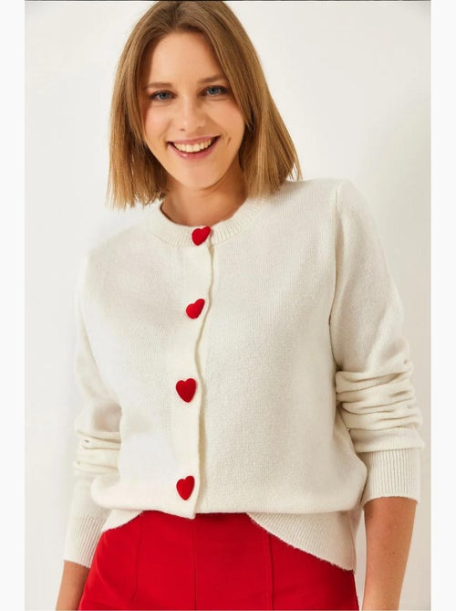 Vest met hartvormige knopen lucci - Kiabi