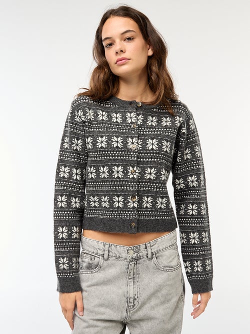 Vest met jacquardmotief - Kiabi