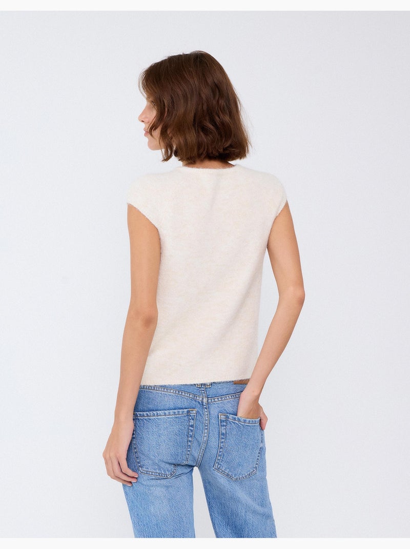 Vest met knopen, mo fashion Beige - Kiabi