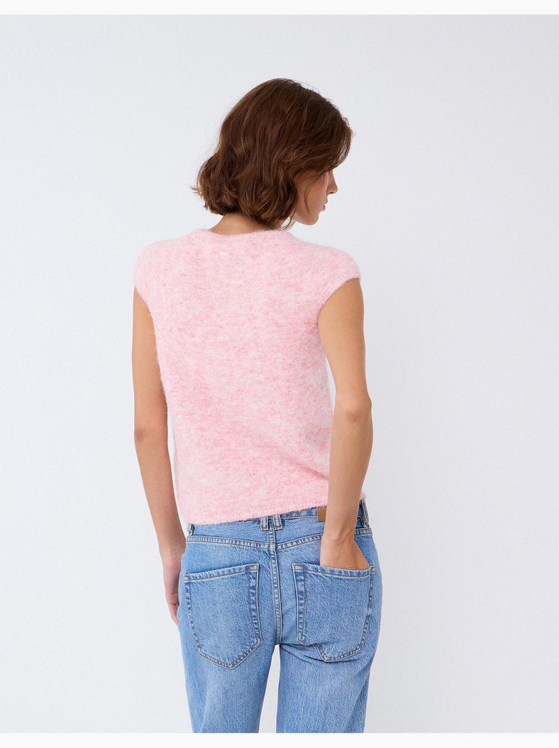 Vest met knopen, mo fashion Oranje - Kiabi