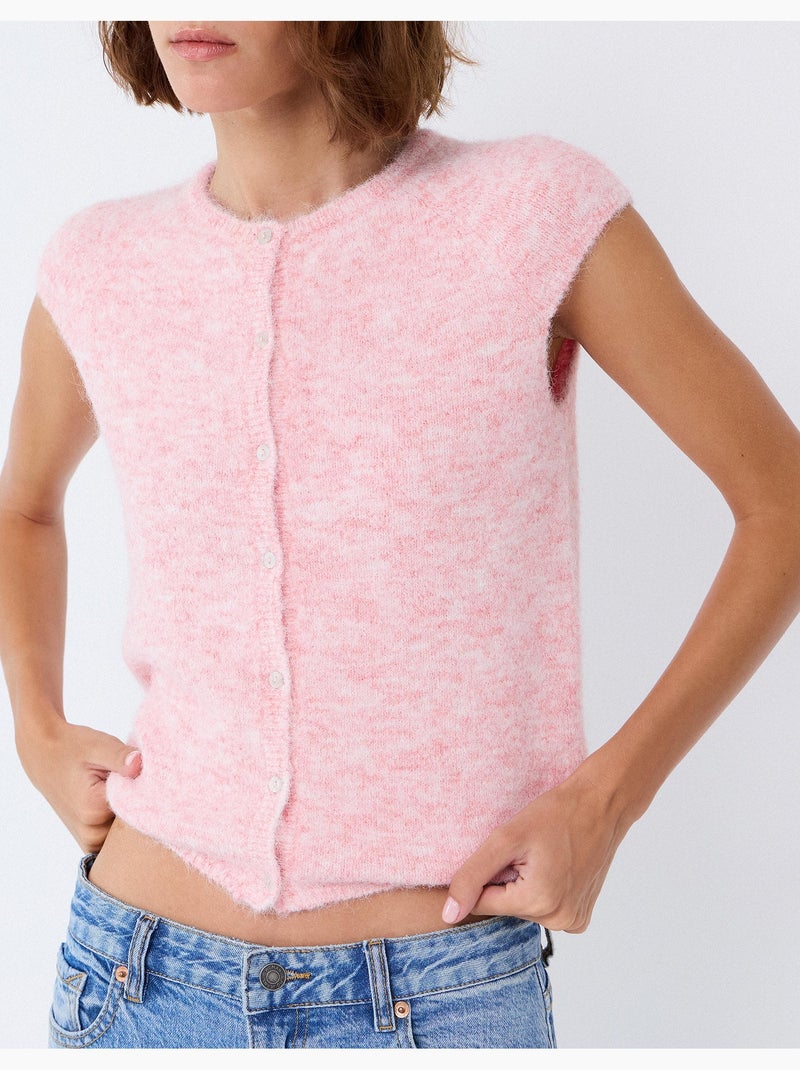 Vest met knopen, mo fashion Oranje - Kiabi