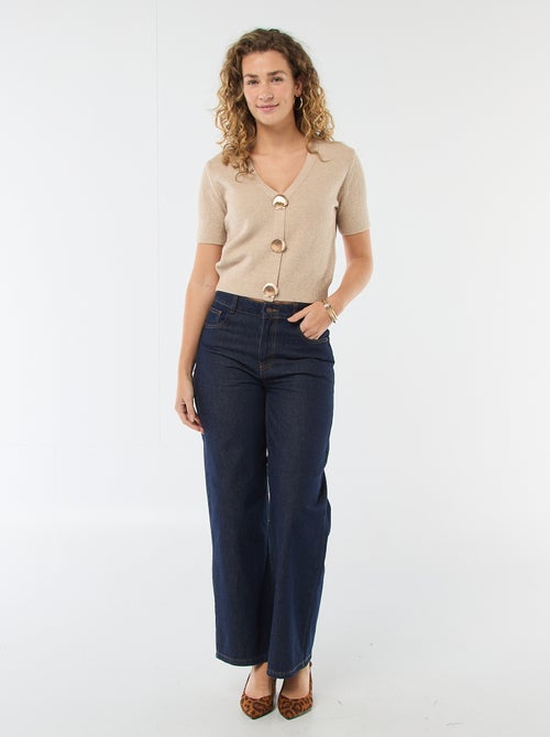 Vest met korte mouwen en fantasieknopen - Kiabi