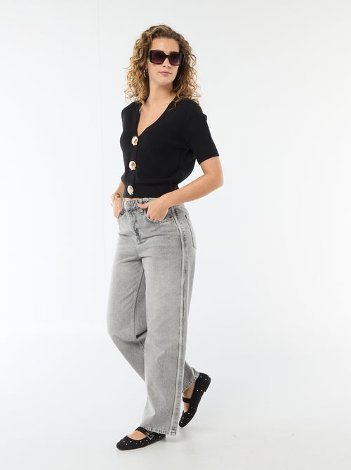 Vest met korte mouwen en fantasieknopen - Kiabi