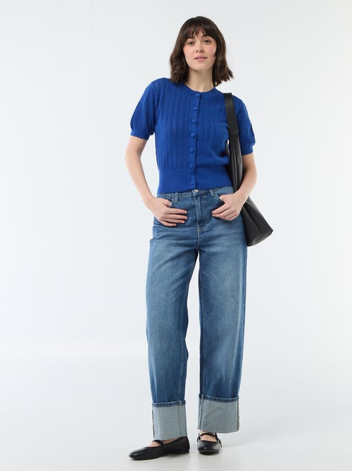 Vest met korte mouwen van ajourgebreide stof - Kiabi