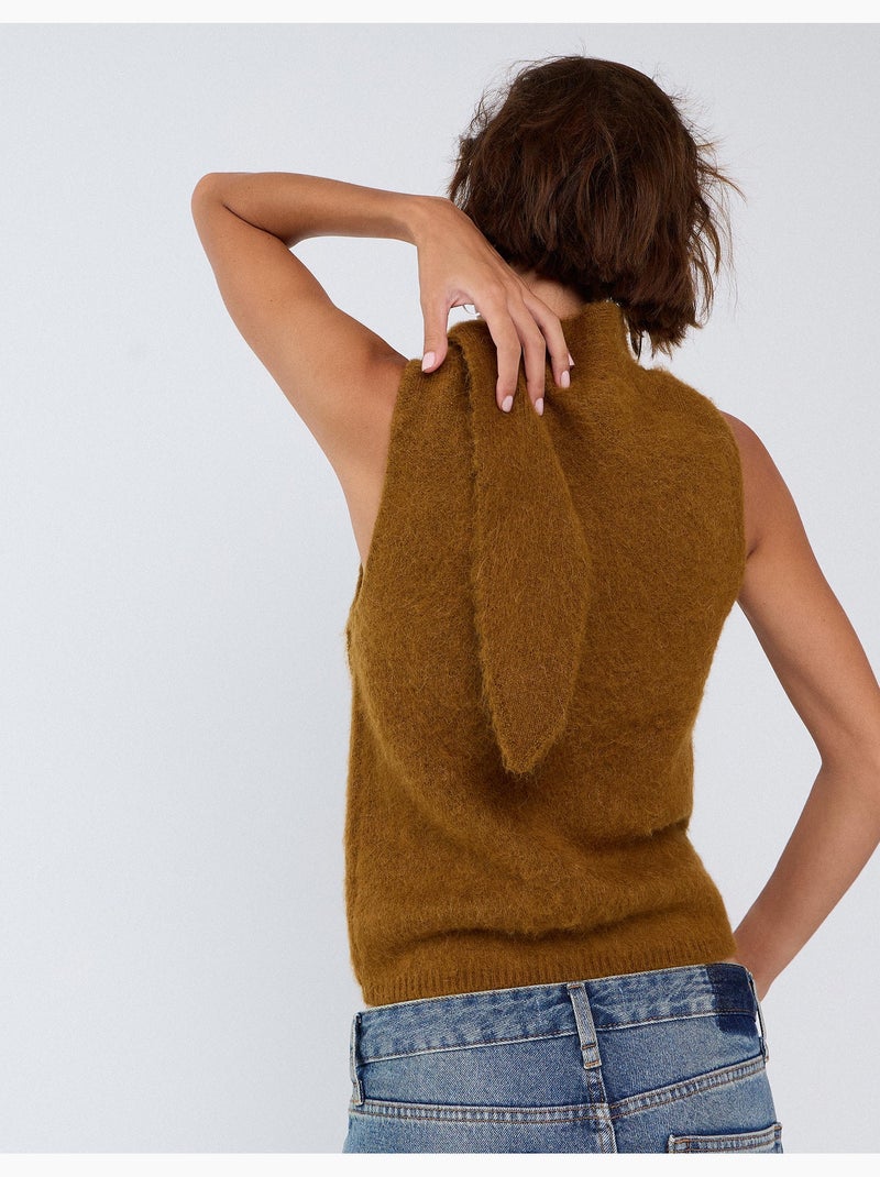 Vest met kraag, mo fashion Beige - Kiabi