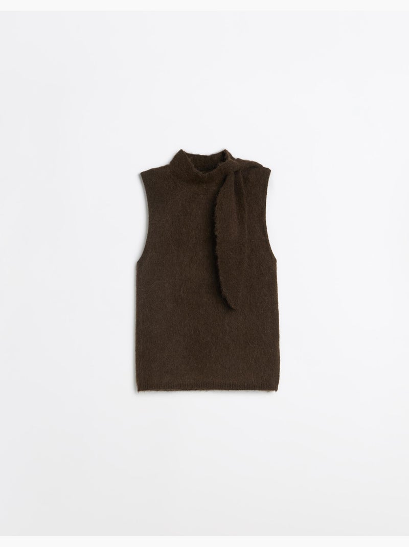 Vest met kraag, mo fashion Bruin - Kiabi