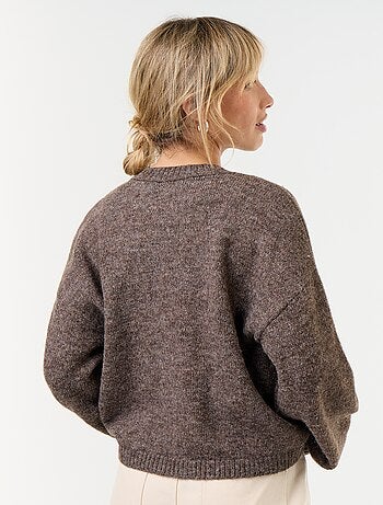 Vest met lange mouwen en mandarijnsluiting