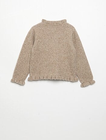 Vest met lange mouwen en ruches