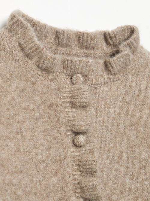 Vest met lange mouwen en ruches - Kiabi