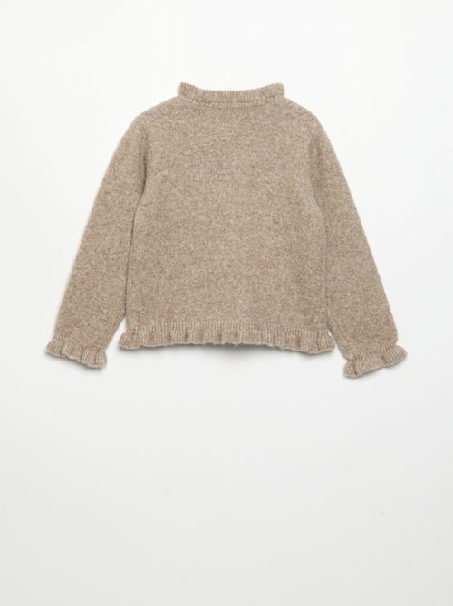 Vest met lange mouwen en ruches - Kiabi