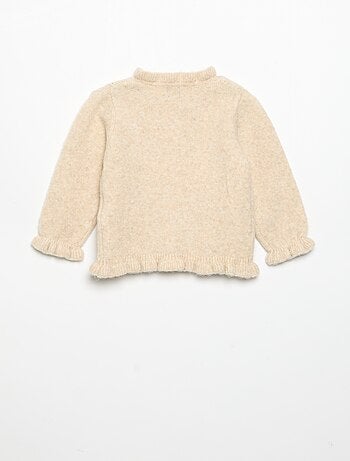 Vest met lange mouwen en ruches
