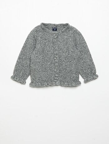 Vest met lange mouwen en ruches