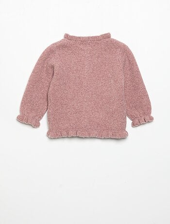 Vest met lange mouwen en ruches