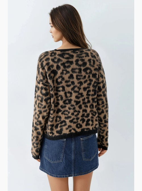 Vest met luipaardprint en knoopsluiting my fashion - Kiabi