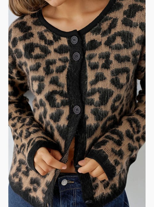 Vest met luipaardprint en knoopsluiting my fashion - Kiabi
