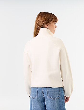 Vest met opstaande kraag en rits