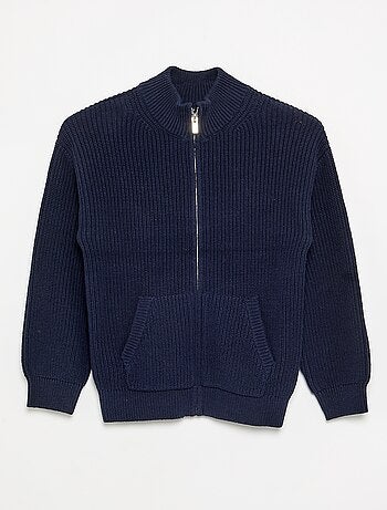 Vest met opstaande kraag en rits