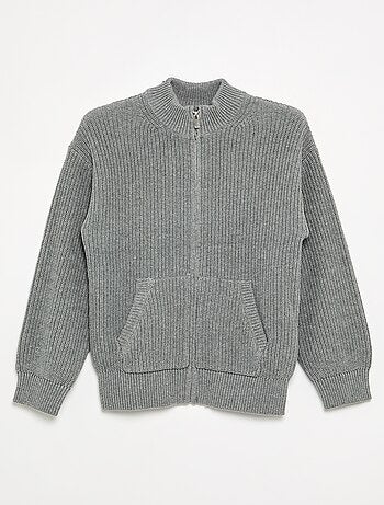 Vest met opstaande kraag en rits