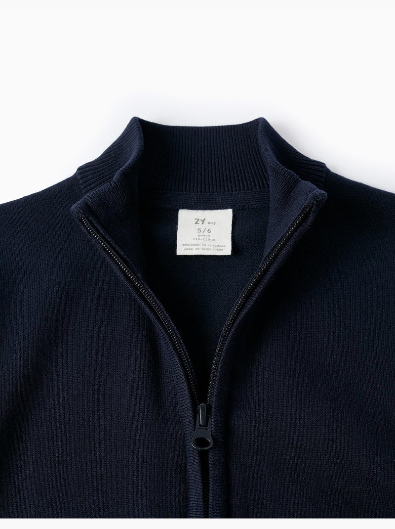 Vest met rits Donkerblauw - Kiabi