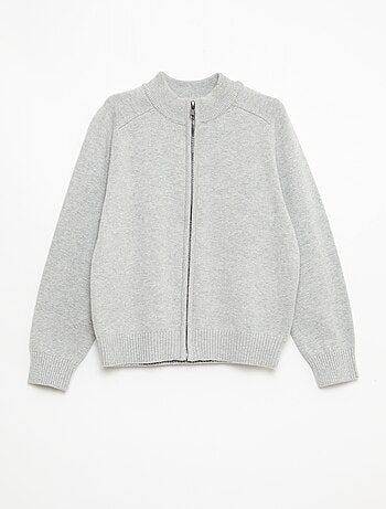 Vest met rits en opstaande kraag