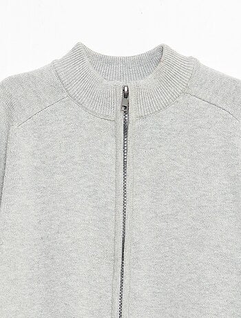 Vest met rits en opstaande kraag