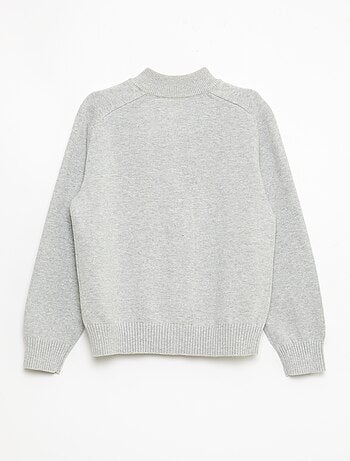 Vest met rits en opstaande kraag