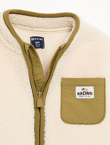 Vest met schapenvachteffect en lange mouwen