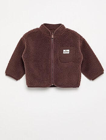 Vest met schapenvachteffect en lange mouwen
