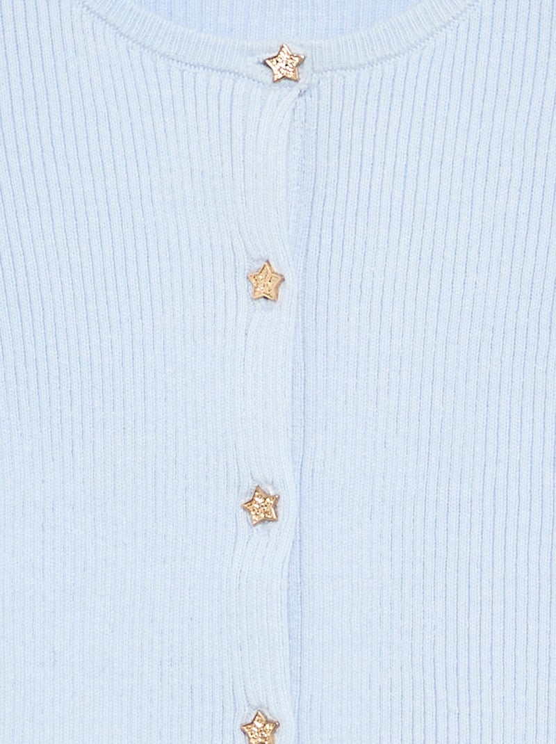Vest met stervormige knopen Blauw - Kiabi