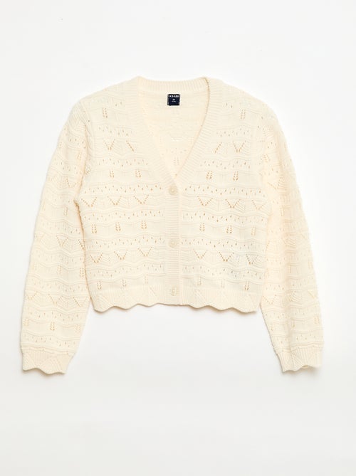 Vest van ajourgebreide stof - Kiabi