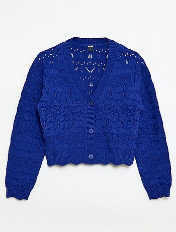Vest van ajourgebreide stof