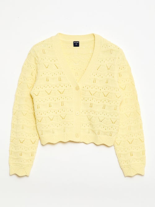 Vest van ajourgebreide stof - Kiabi