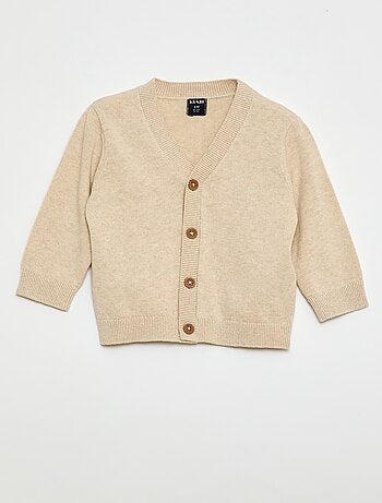 Vest van dun tricot met V-hals